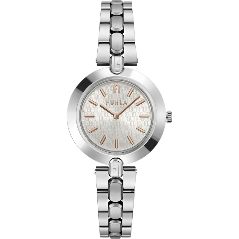 Gray stainless steel dress watch-null