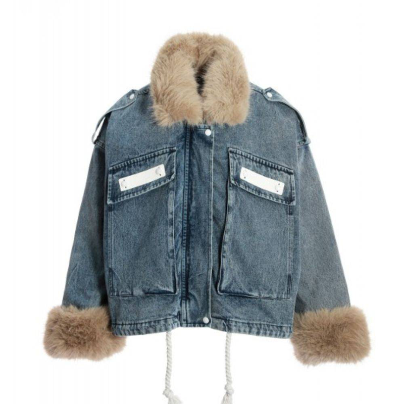 Mwm teddy jacket with faux fur-null