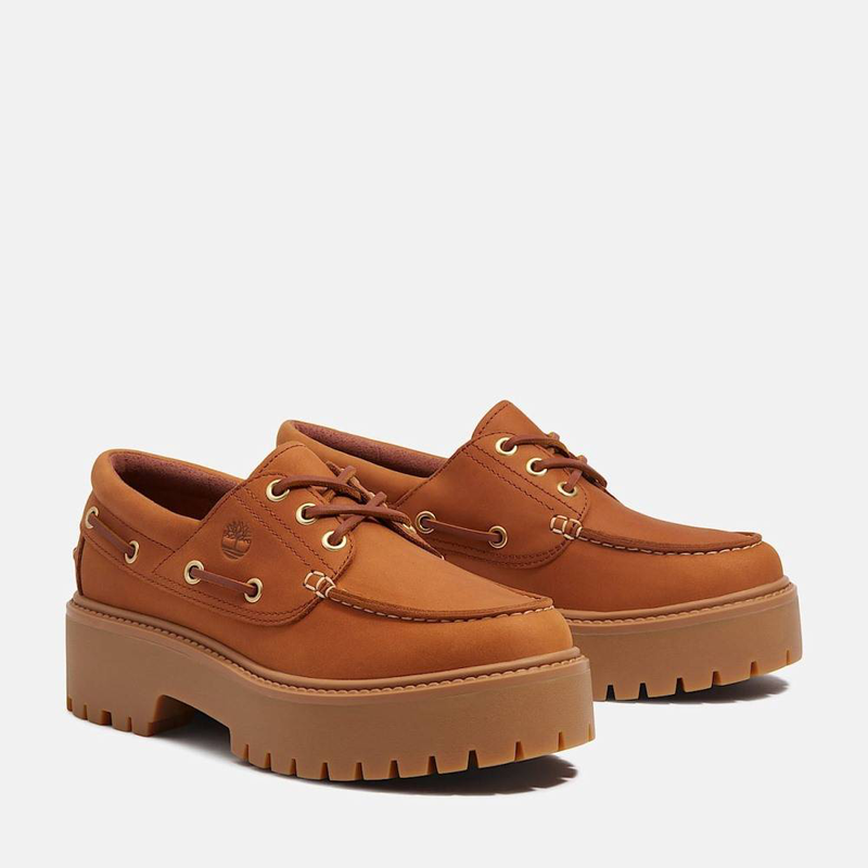 Timberland women's stone street platform boat shoe-null