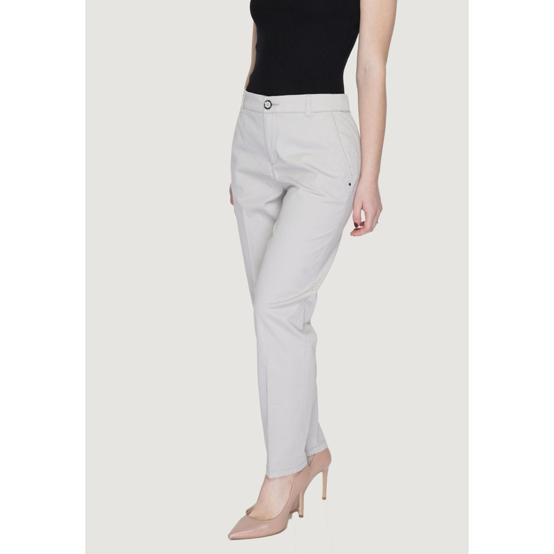 Beige cotton casual pants-null