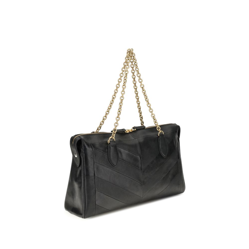 Black lamb ovis aries aries shoulder bag-null