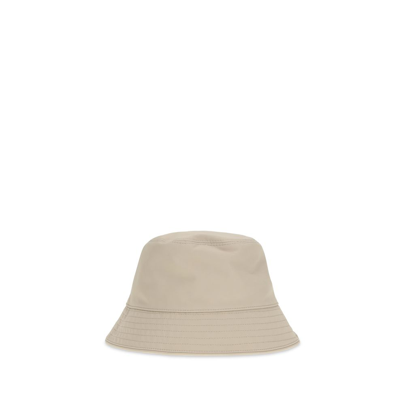 Beige cotton bucket hat-null