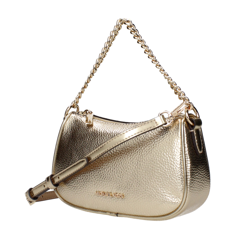 Gold leather handbag-null
