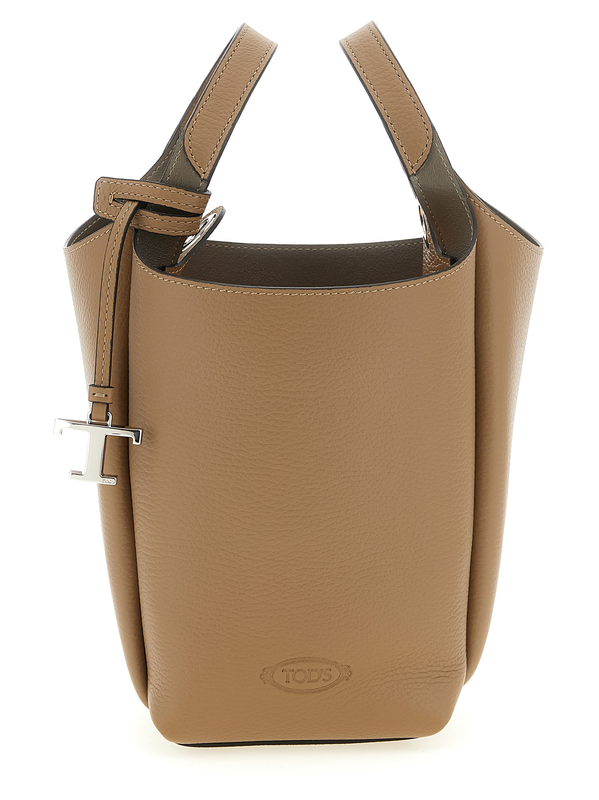 Brown calfskin handbag-null
