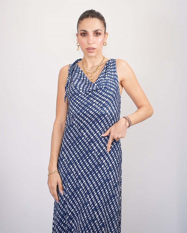 Maxi dress with dods 13832-null