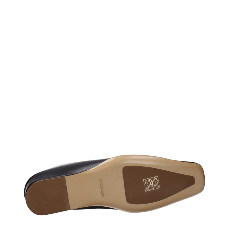 Black leather slippers-null