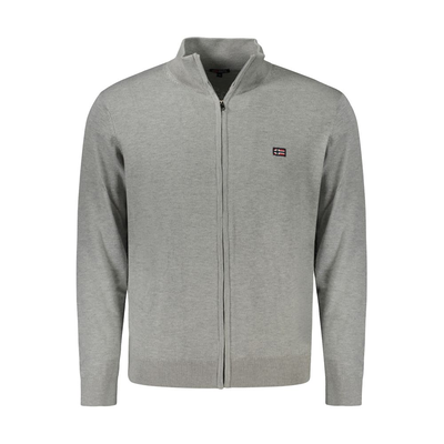 Blu poliammide uomo cardigan, Grey, medium