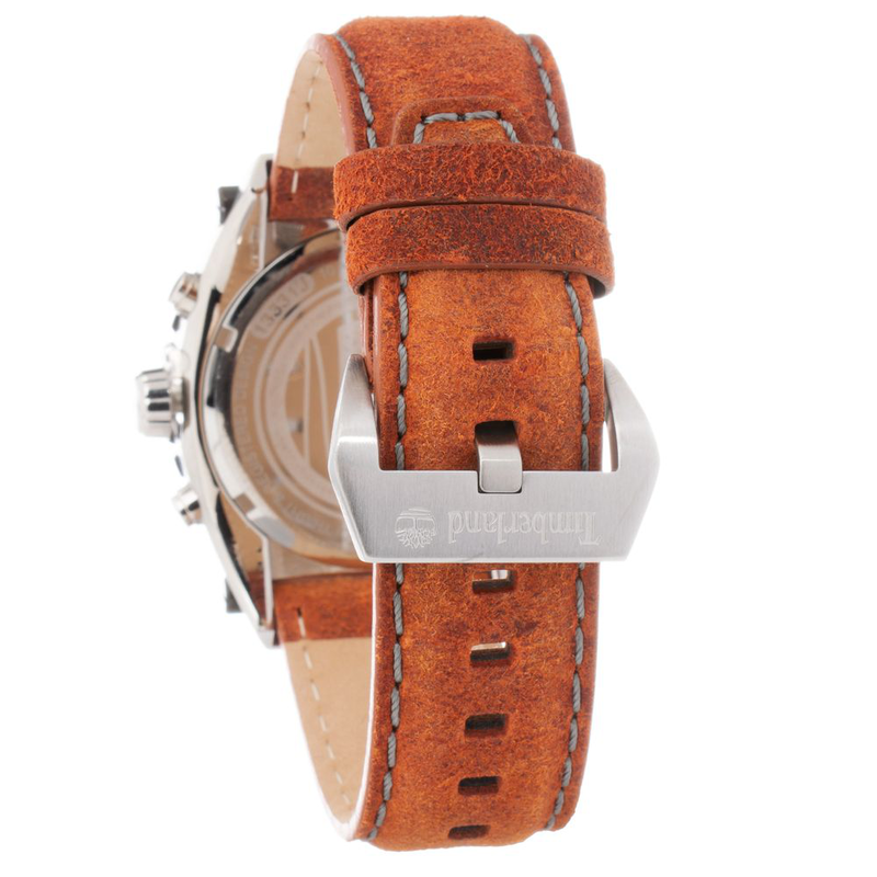 Brown leather sport watch-null