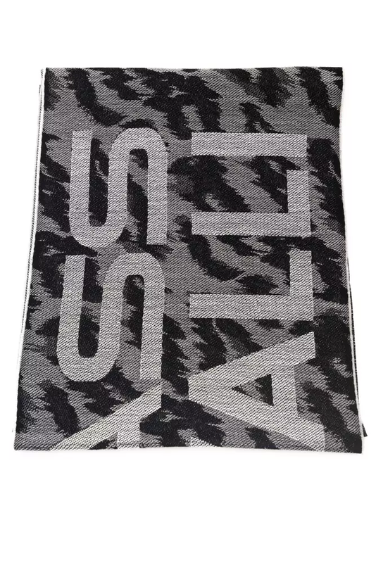 Gray wool men scarf-null