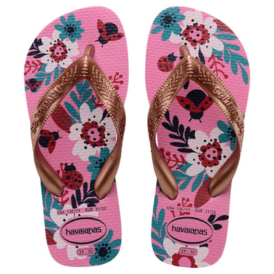 Kids flores, Pink / Gold, medium
