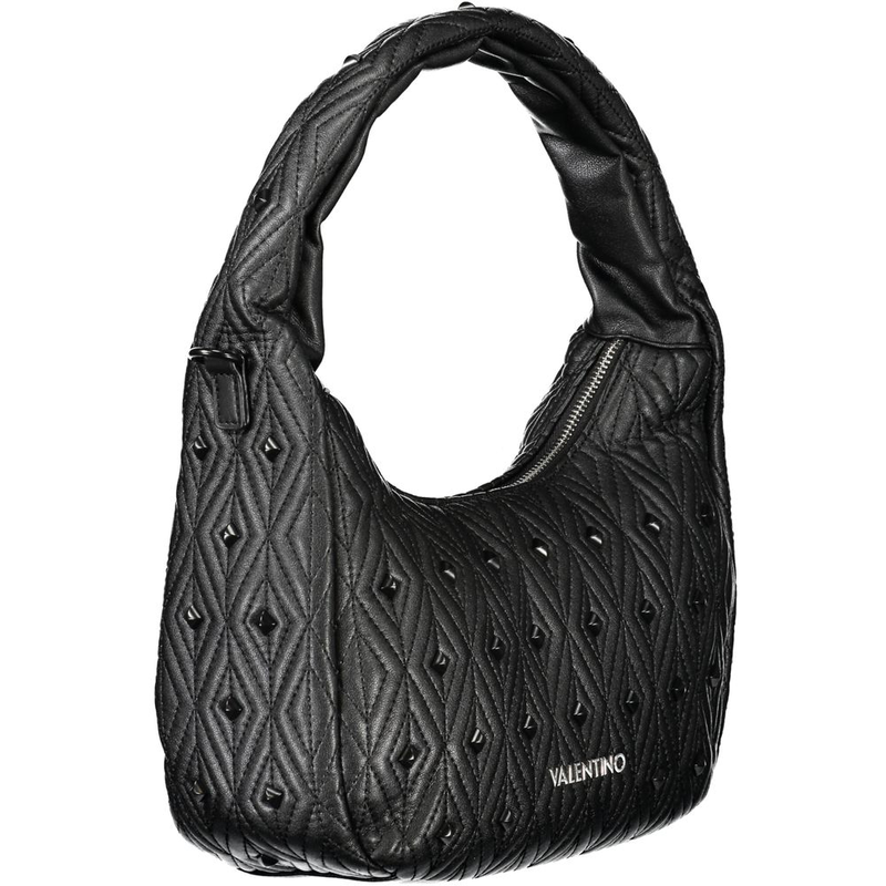 Black polyurethane women's bag-null