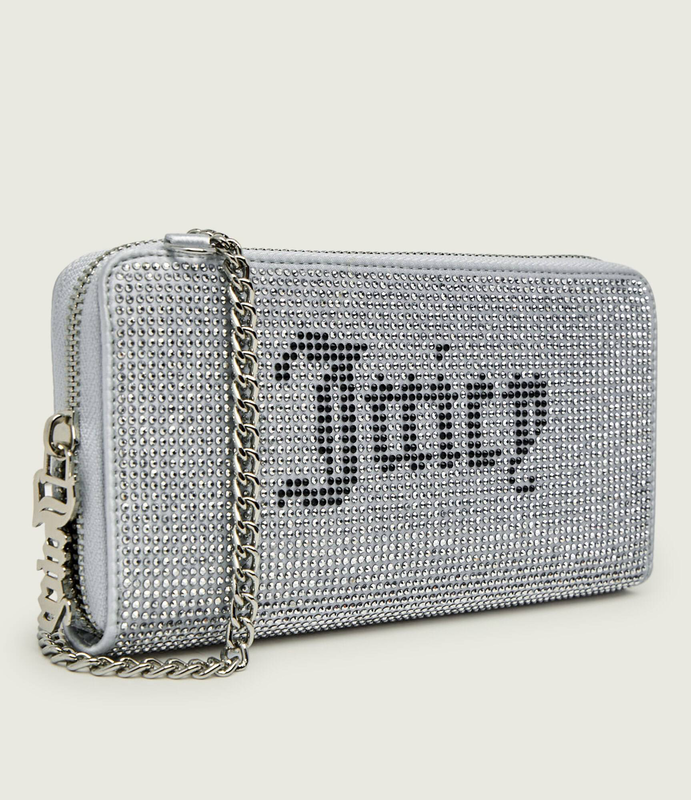 Juicy Couture mia sequin large zip wallet with metal chain-null