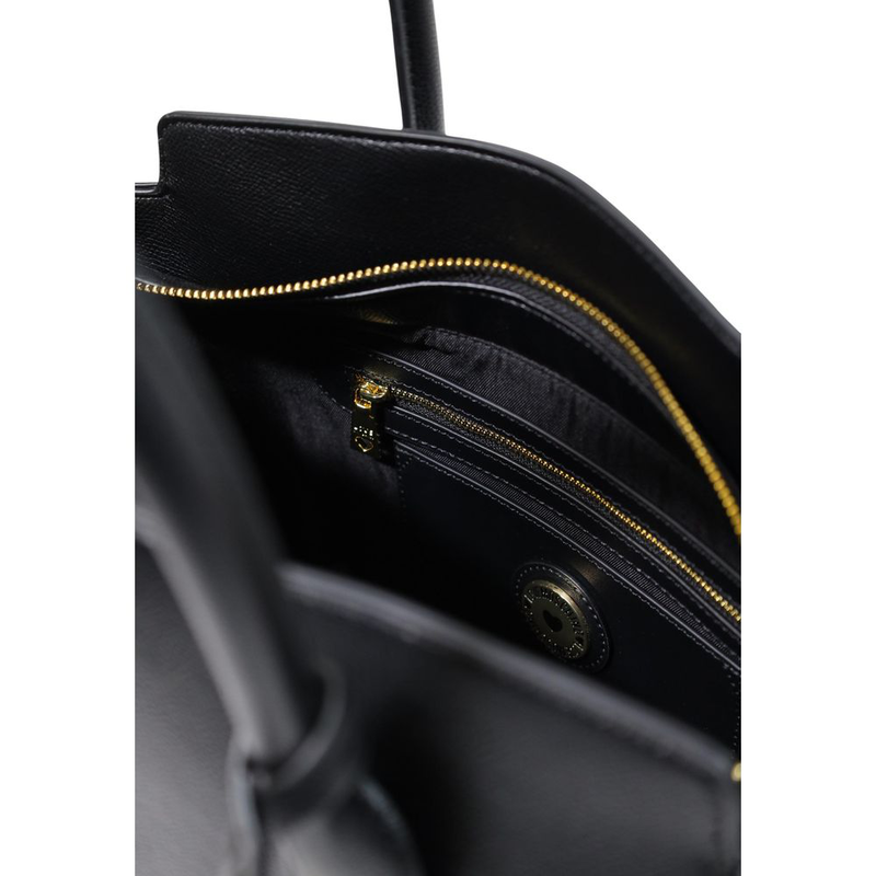 Black polyethylene handbag-null