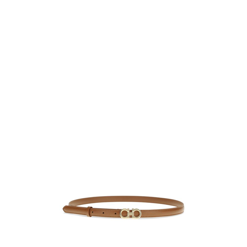 Beige calf leather bos taurus thin belt-null
