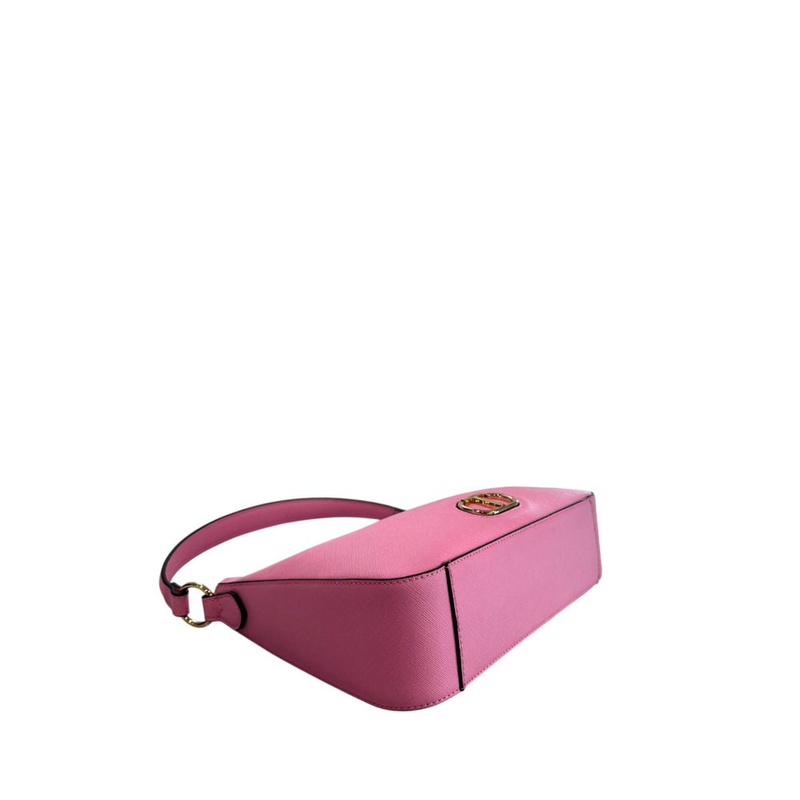 Pink pu women shoulder bag-null