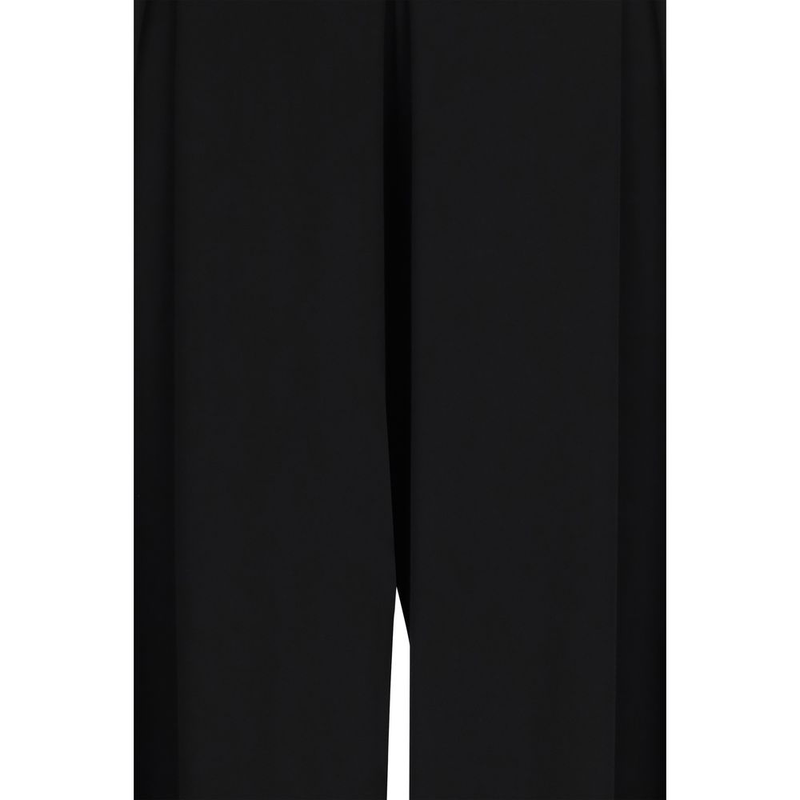 Black viscose casual pants-null