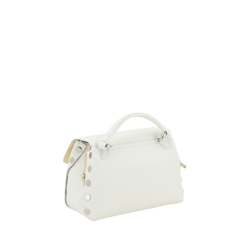 White calf leather bos taurus shoulder bag-null