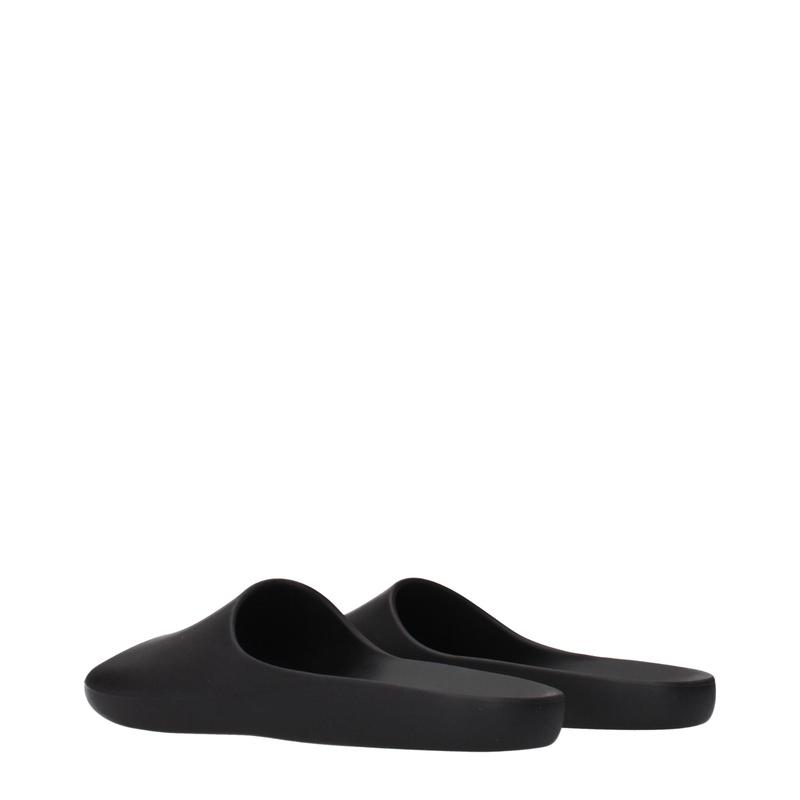 Black cotton slippers-null