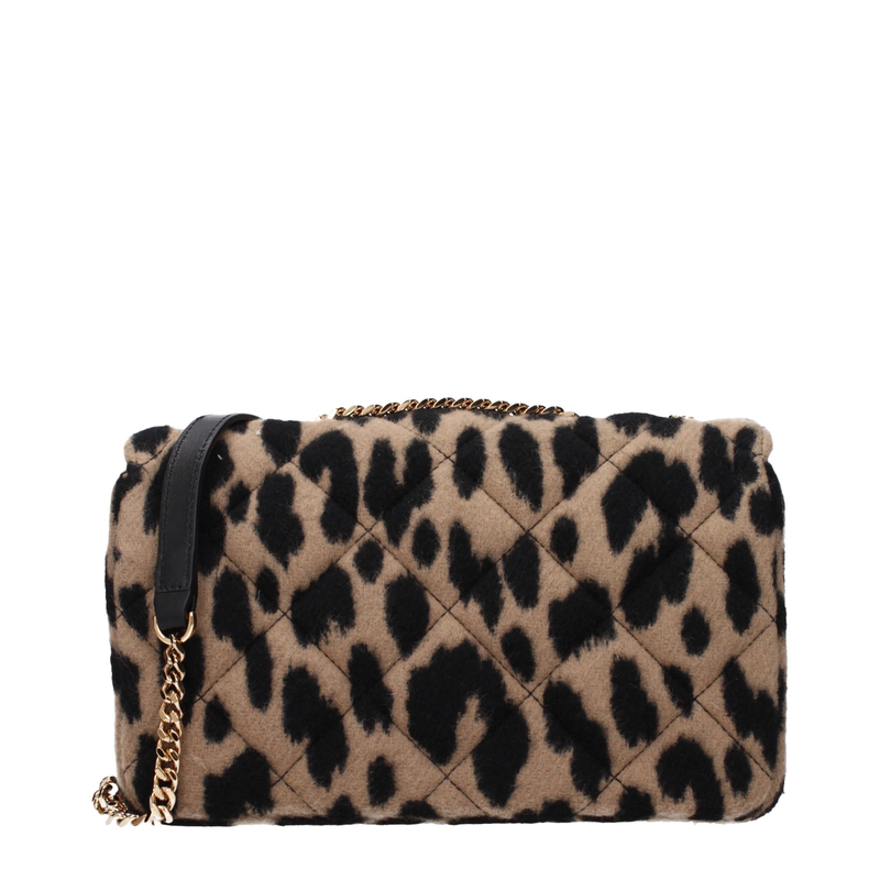 Brown wool shoulder bag-null
