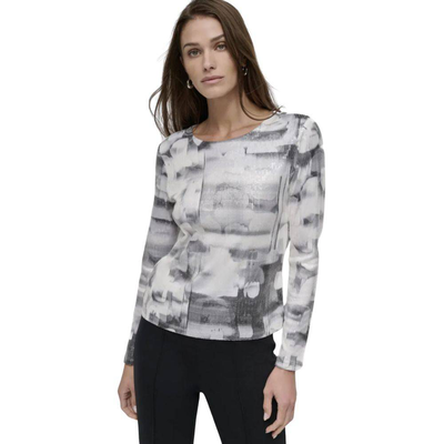 Dkny all over sequin top, Multicolor, medium