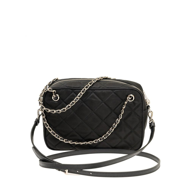 Black nylon crossbody bag-null