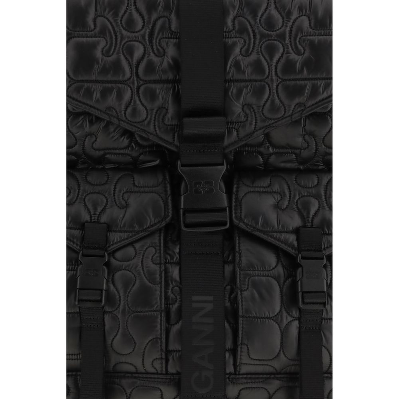 Black polyamide backpack-null