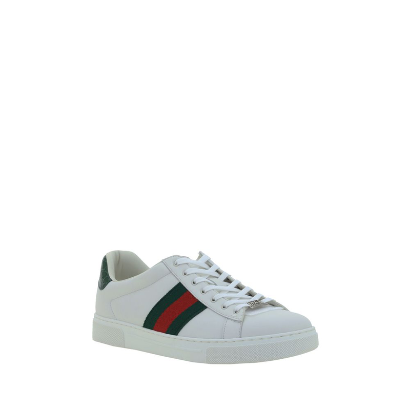 White calf leather bos taurus low top sneakers-null