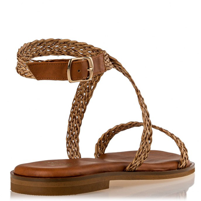 Theros flat sandals designed by mairibo - camel-null