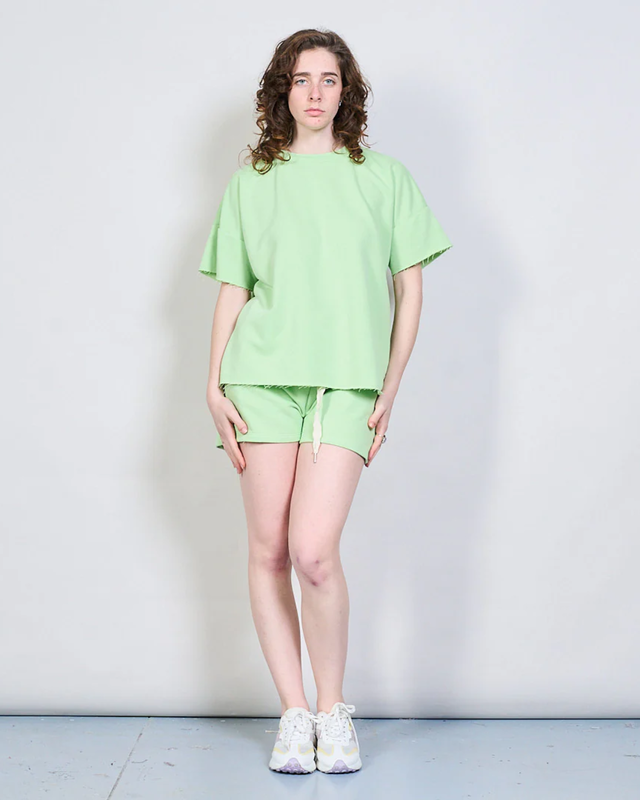 Cotton lounge shorts - mint-null