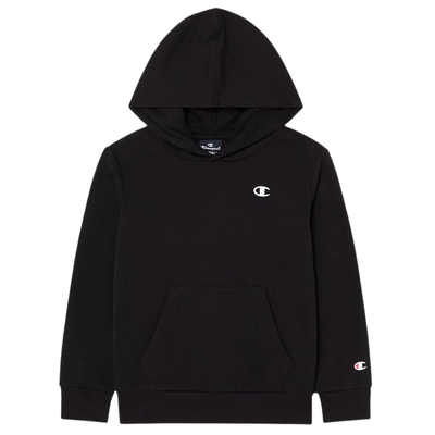 Champion children legacy basics fleece boys hooded sweatshirt black 306576-kk001, Black, medium