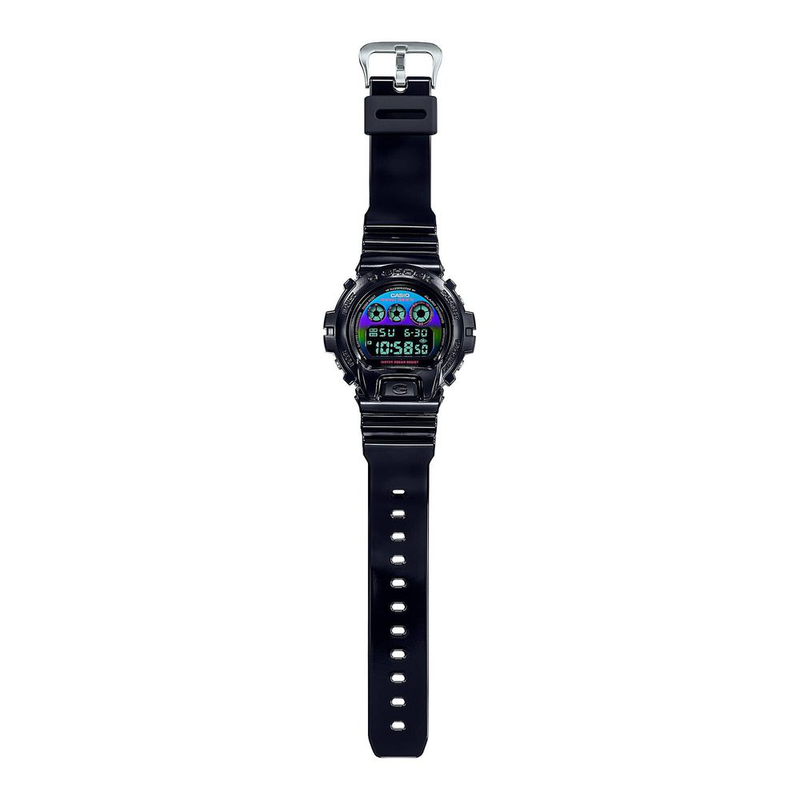 Black resin digital watch-null