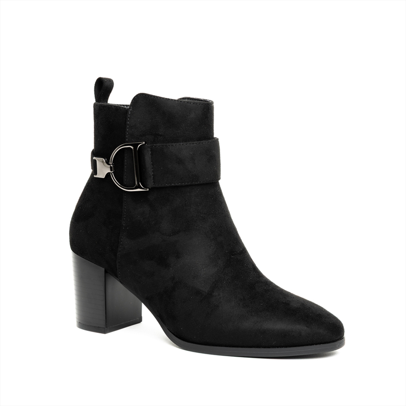 Miss belgini matte medium block heel ankle boots-null
