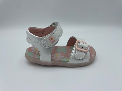 Babaya toddler girl leather white sandals pp24105328