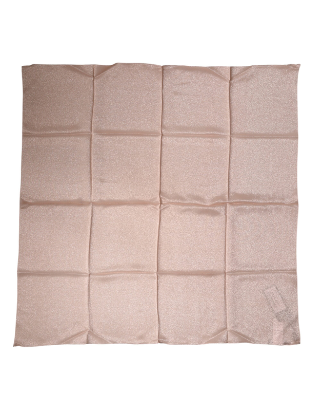 Light pink silk blend square foulard 87.5cm x86.5cm scarf-null
