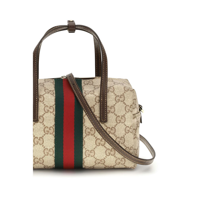 Beige fabric handbag-null