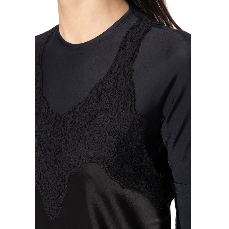Black acetate casual dress-null