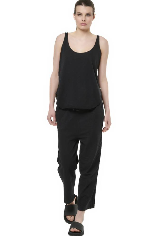 Women's natural dye slub beach crop pants-null