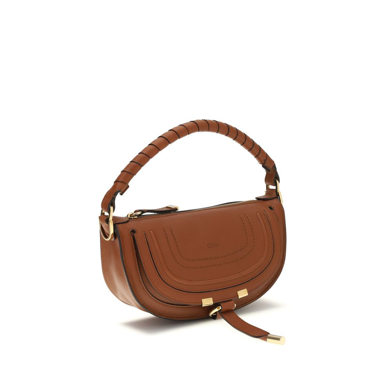 Brown calf leather bos taurus shoulder bag-null