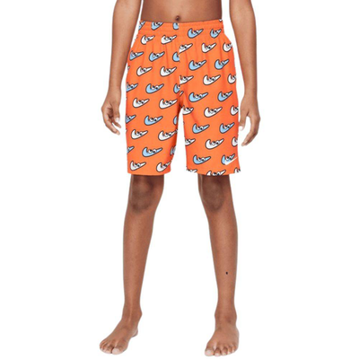 Nike boys swooshy 7" volley short, Orange, medium