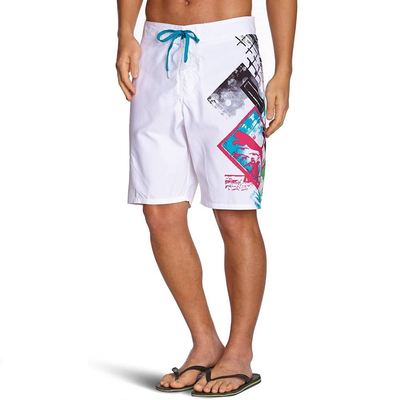 Fun board shorts mens, White, medium