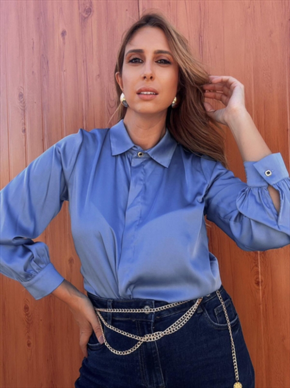 Shirt satin long sleeve image number null