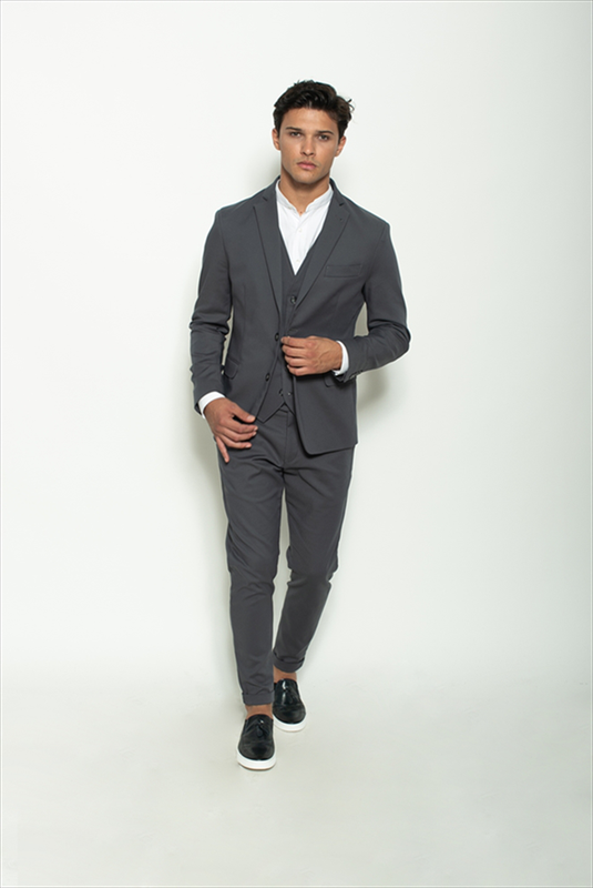 Hackers elastic slim fit textured blazer image number null