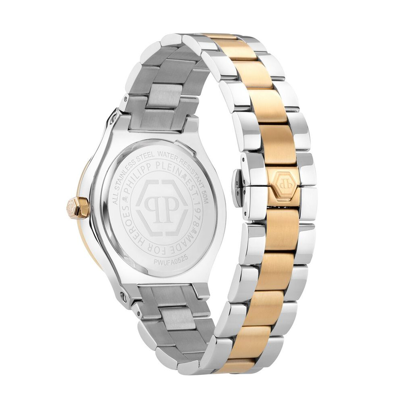 Gold stainless steel dress watch-null