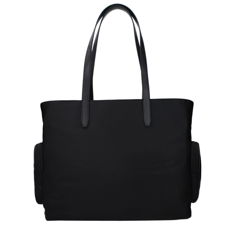 Black fabric shoulder bag-null