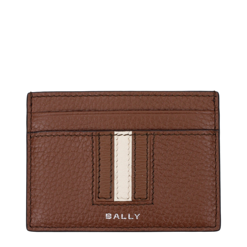 Brown leather cardholder-null