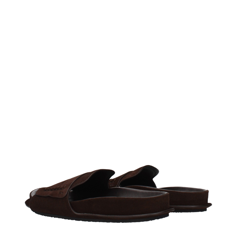 Brown leather slippers-null