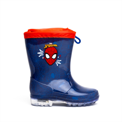 Spiderman boys mid calf boots with lights, Blue, medium