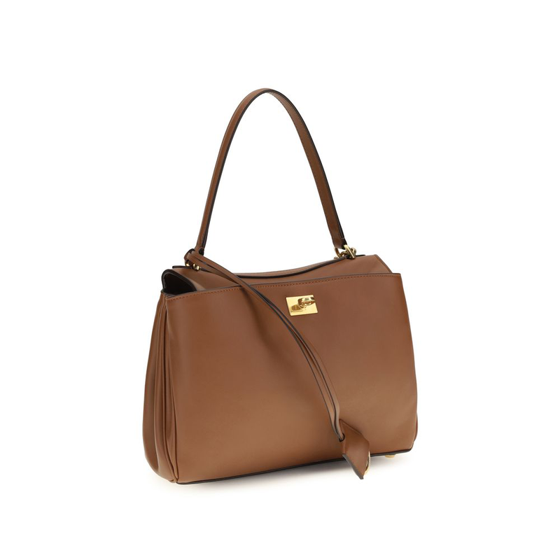 Brown calf leather bos taurus shoulder bag-null