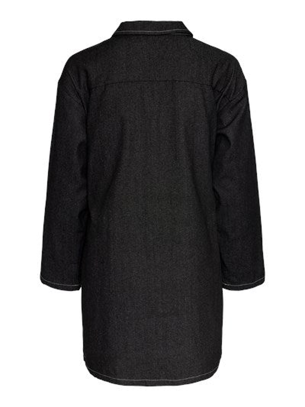 Pcshirley long sleeve short denim dress-null