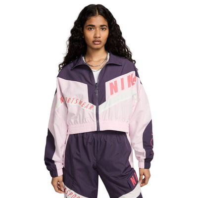Nike sportswear womens woven street jacket, Raisin, medium